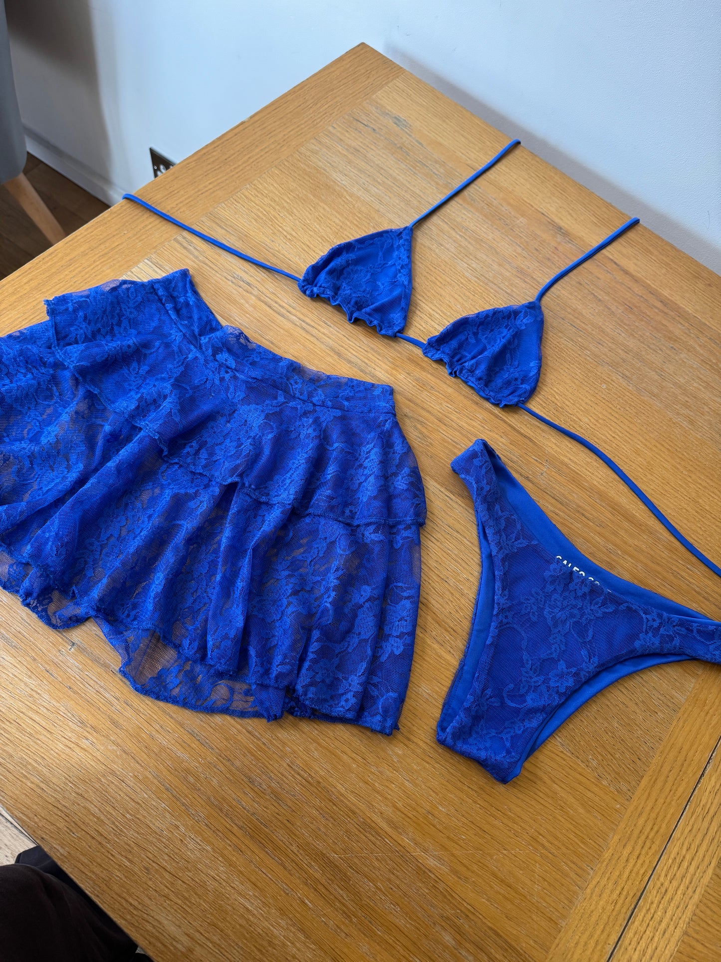 Royal blue high rise bikini